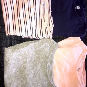 Set of 4 long sleeve peplum shirts - Girls 4T